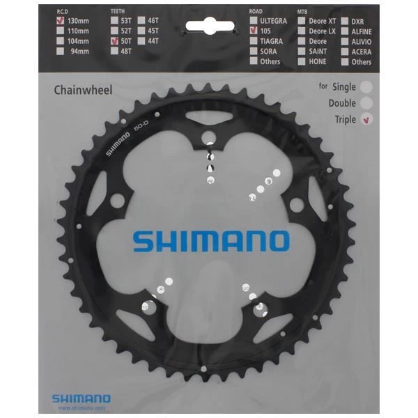 Shimano FC5703 105 Triple Kettingblad-10sp 4 Shimano FC5703 105 Triple Kettingblad-10sp - Afbeelding 2