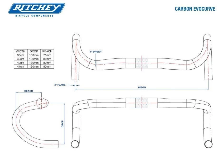Ritchey Superlogic Evo Curve Carbon Stuurbocht 4 Ritchey Superlogic Evo Curve Carbon Stuurbocht - Afbeelding 2