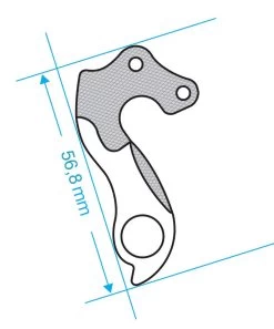 Math Salden GH045 Aluminium Derailleurhanger-Zilver -Speciaalzaak Voor Fietsonderdelen gh 045 draw