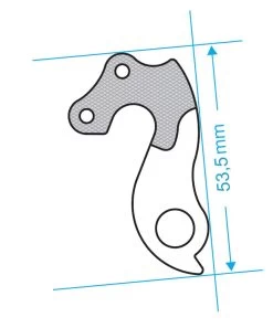 Math Salden GH080 Aluminium Derailleurhanger-Zilver -Speciaalzaak Voor Fietsonderdelen gh 080 draw