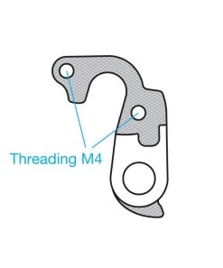 Math Salden GH112 Aluminium Derailleurhanger-Zilver -Speciaalzaak Voor Fietsonderdelen gh 112 draw
